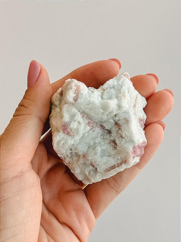 Água Marinha com Turmalina Rosa G RARO - Clareza Emocional; Pessoas que Sentem Incompreendidas; Solidão; Trabalha Ansiedade Trazendo Alívio pro Coração