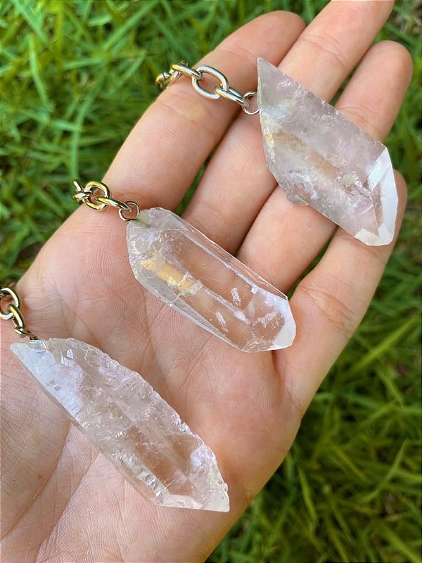 Chaveiro de Ponta Bruta de Cristal - Purificação