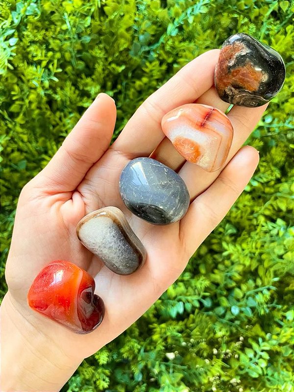 Ágata Natural - Pedra da Coragem e Autoconfiança - Variação de Cores