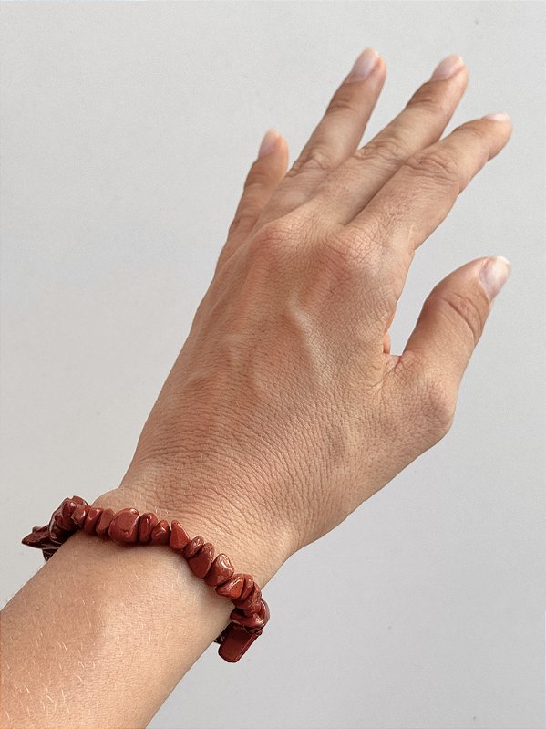 Pulseira de Jaspe Vermelho - Coragem, Atitude, Vitalidade e Saúde