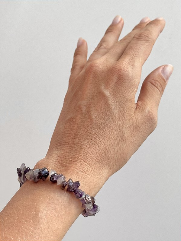 Pulseira de Ametista Roxa - Intuição, Conexão, Espiritualidade e Eleva a Vibração