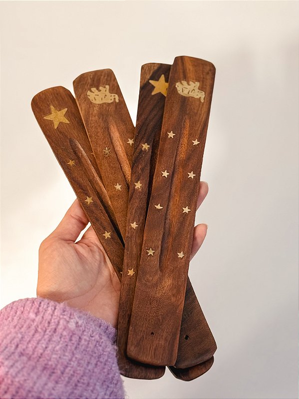 Incensário de Madeira Estrelado