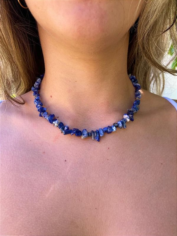 Choker de Sodalita - Direcionamento, Clareza Mental, Decisões, Discernimento