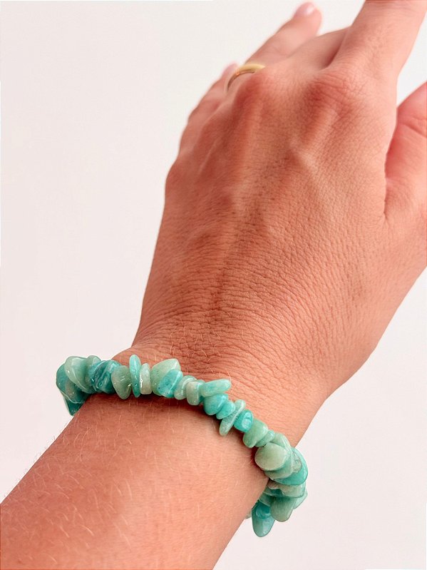 Pulseira de Amazonita - Antiestresse, Adaptação a Mudanças, Melhora os Estudos