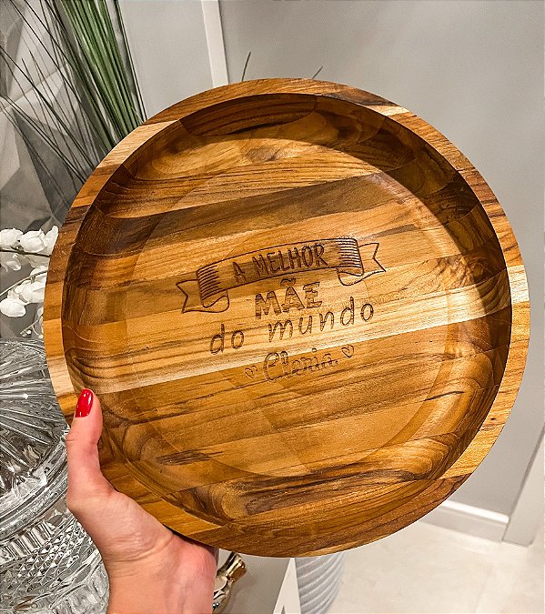 Gamela Teca Redonda 31cm Personalizada