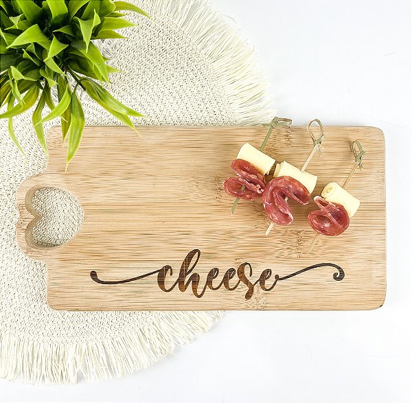 Tábua em Bambu para Frios 30cm Personalizado