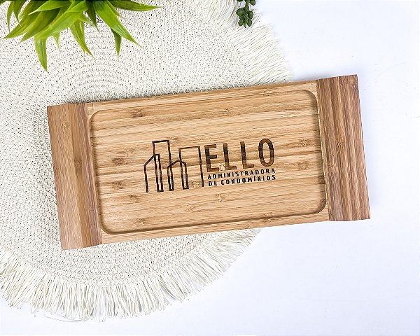 Bandeja em Bambu 28x13 Personalizada