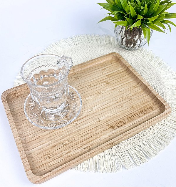 Bandeja em Bambu 28x20 Personalizada