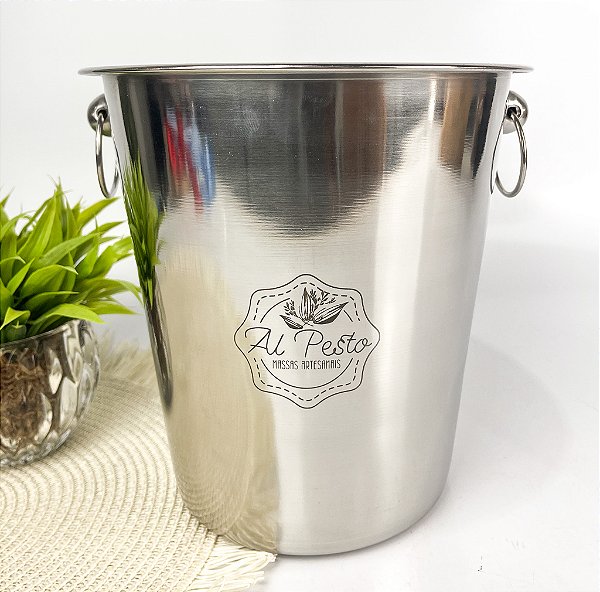 Balde para Garrafa em Inox 4,5L Personalizado