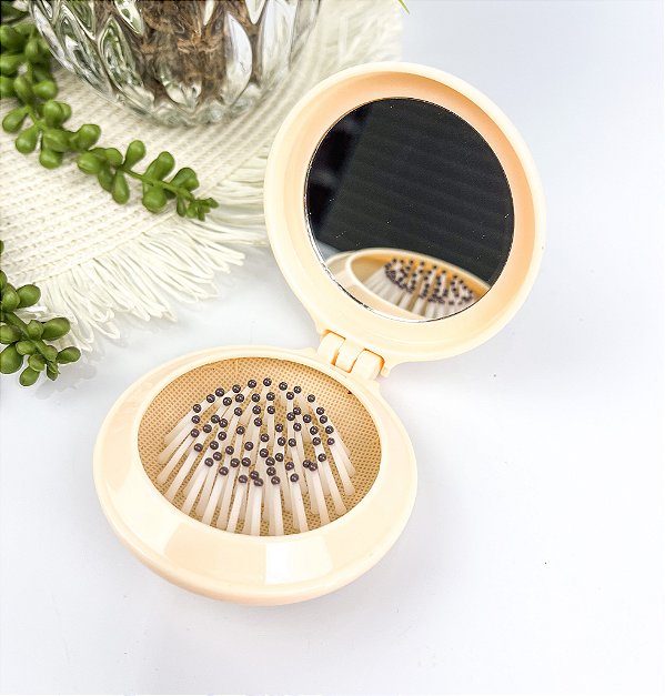 Mini Escova com Espelho Personalizada - Mãe