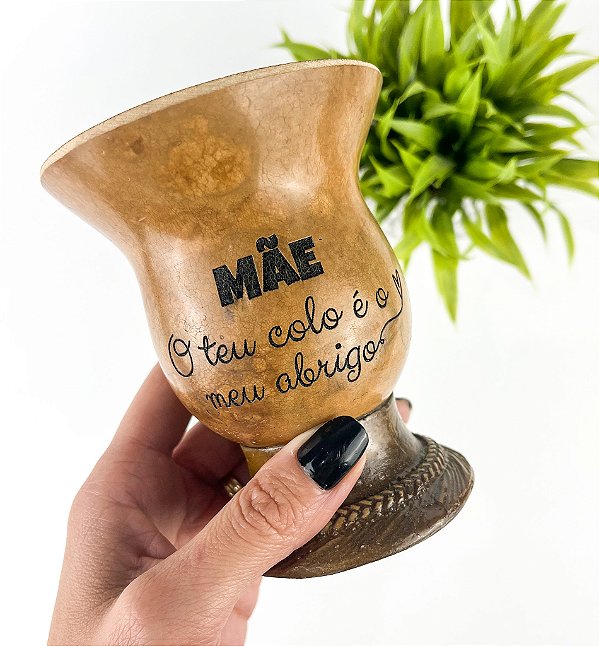 Cuia de Porongo Personalizada - Mãe