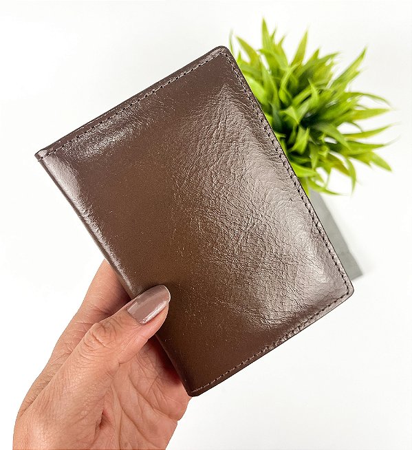 Carteira Masculina Livro em Couro Personalizada