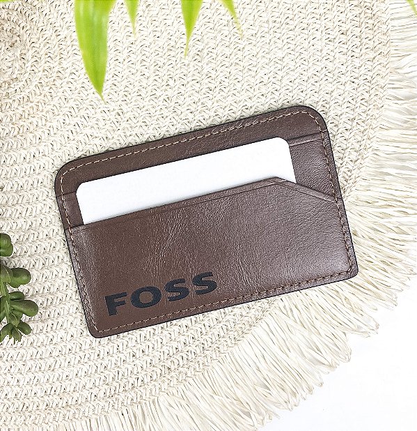 Porta Cartões Minimalista em Couro Personalizado