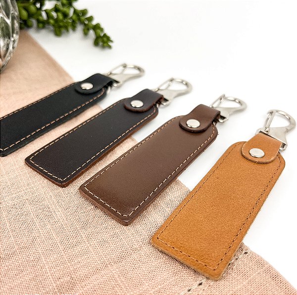 Chaveiro Elegante em Couro Personalizado