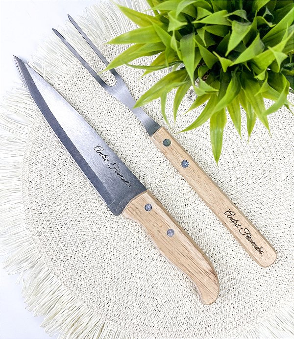 Kit com Garfo e Faca Personalizado