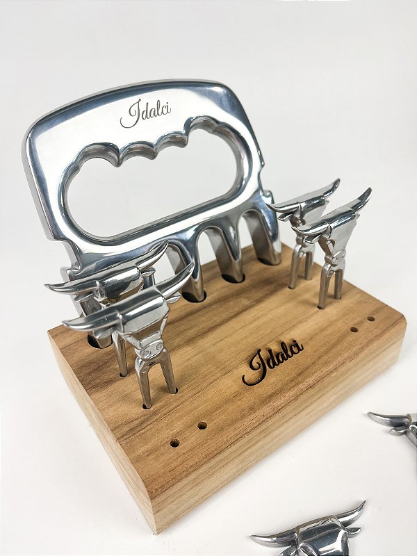 Kit Garra de Urso com 6 Garfinhos e Base Personalizado
