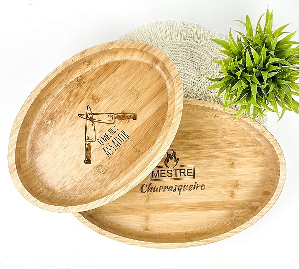 Gamela Oval em Bambu Personalizada