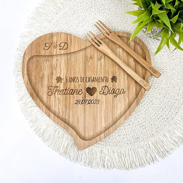 Kit Petisqueira Coração  Personalizado