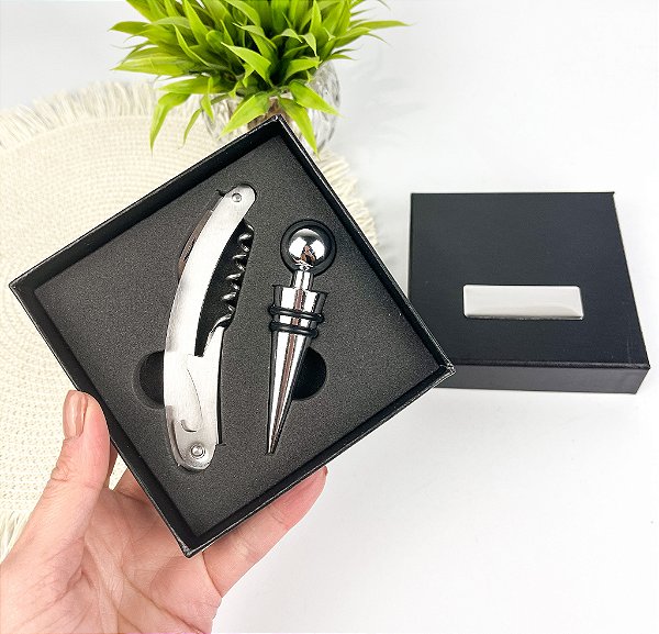 Kit Para Vinho 2 Peças Personalizado