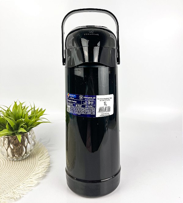 Garrafa Térmica Preta 1L Personalizada