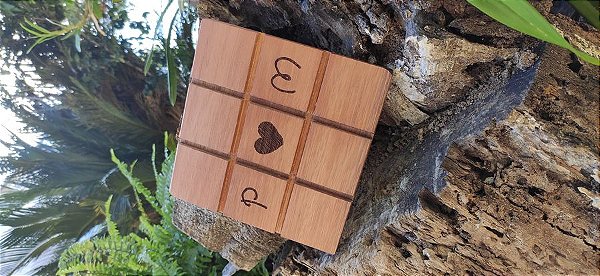 Descanso de Panela em Eucalipto 17x17cm Personalizado