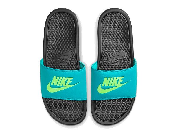 chinela da nike azul