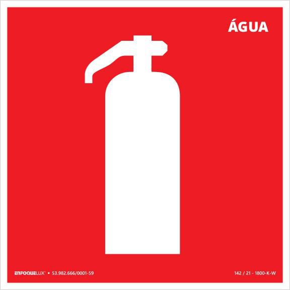 PLACA EXTINTOR ÁGUA