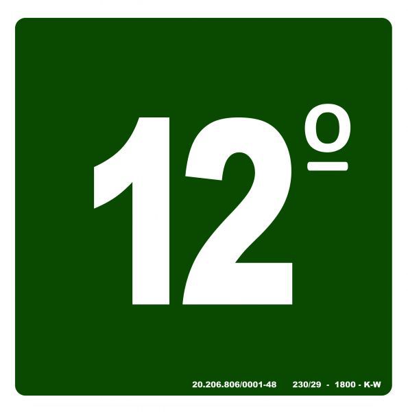 PLACA 12° ANDAR