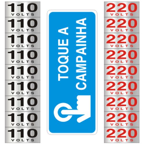 PLACA TOQUE A CAMPAINHA 110V/220V