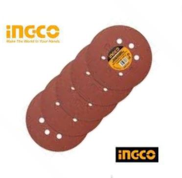 JOGO DE DISCOS DE LIXA PARA LIXADEIRA ORBITAL INGCO 150MM (P80 E P120) COM 5 PEÇAS