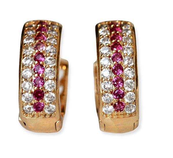 Brinco Argola Oval Cravejado