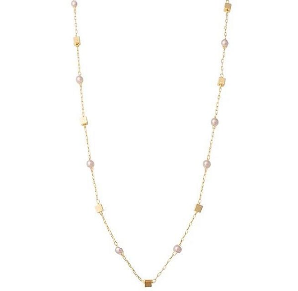 Colar Quadrado c/ Pérolas