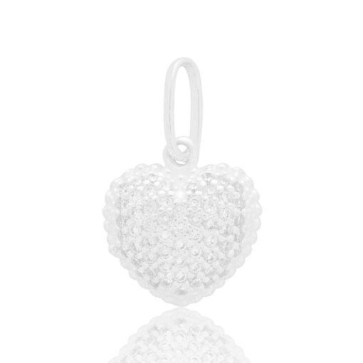 Pingente Coração Cravejado - Prata 925