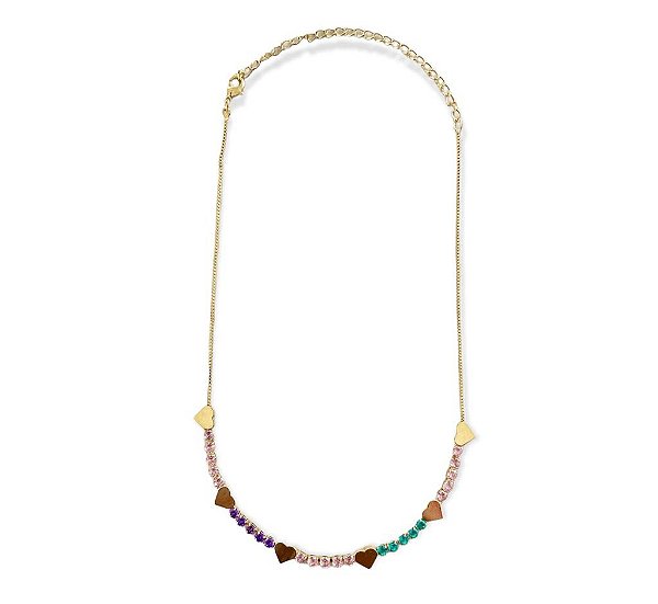 Colar Riviera Corações Candy