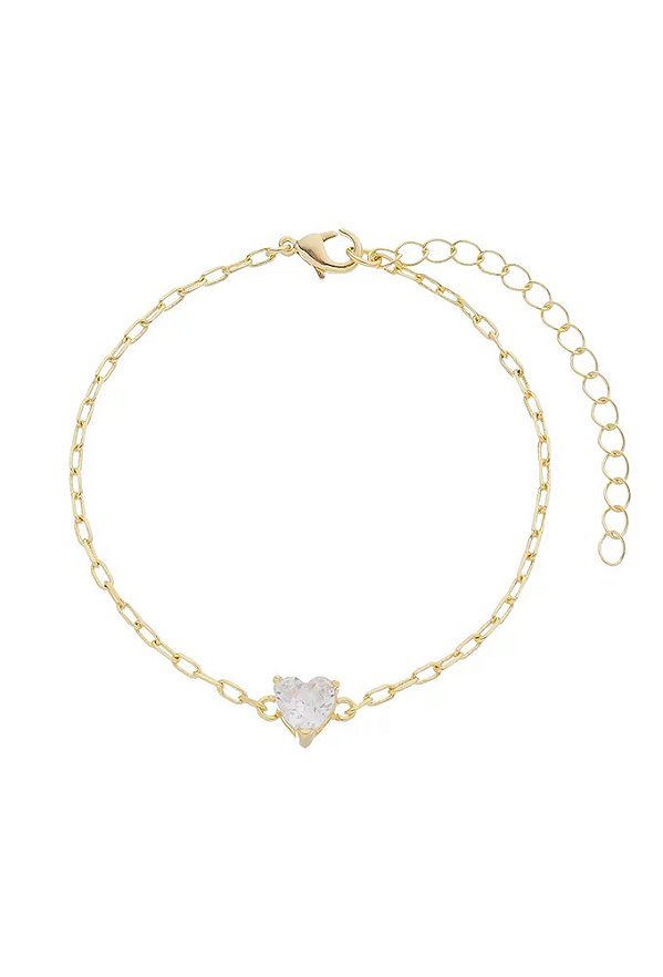 Pulseira Coração Cristal