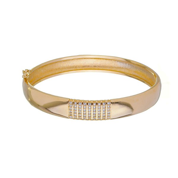 Bracelete Liso Cravejado