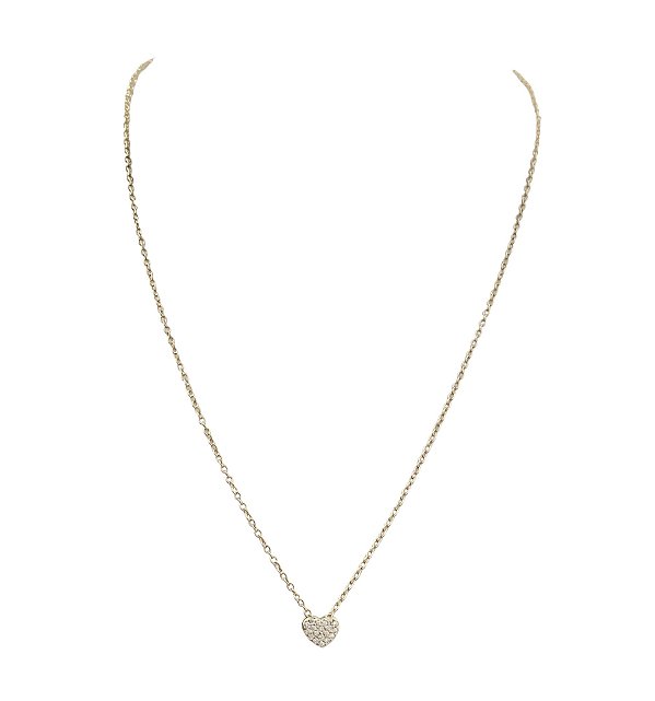 Colar c/ Mini Coração Cravejado