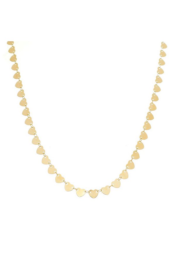 Colar Medalhas Coração