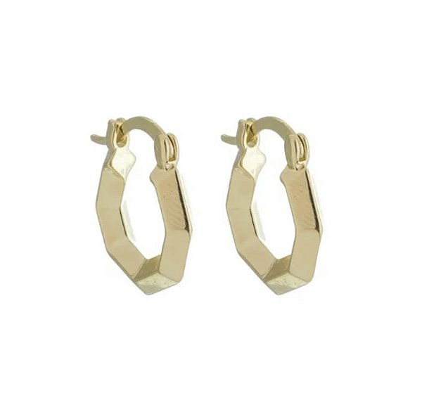 Brinco Argola Hexagonal