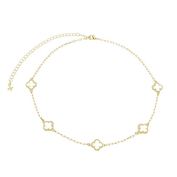 Colar Trevo Cristal