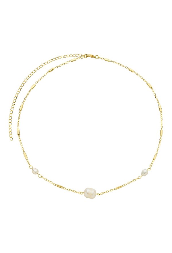 Colar Tubinho c/ Pérolas Naturais