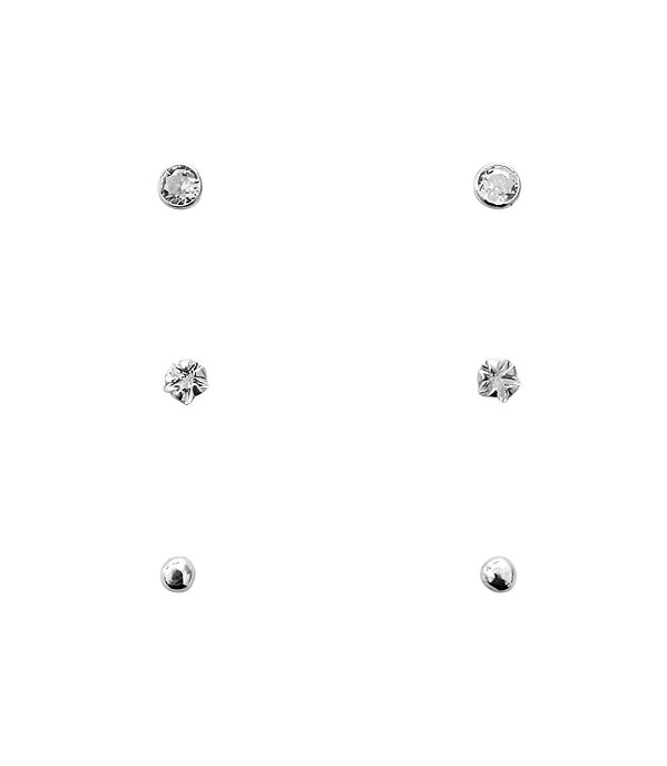 Brinco Trio Delicado - Prata 925