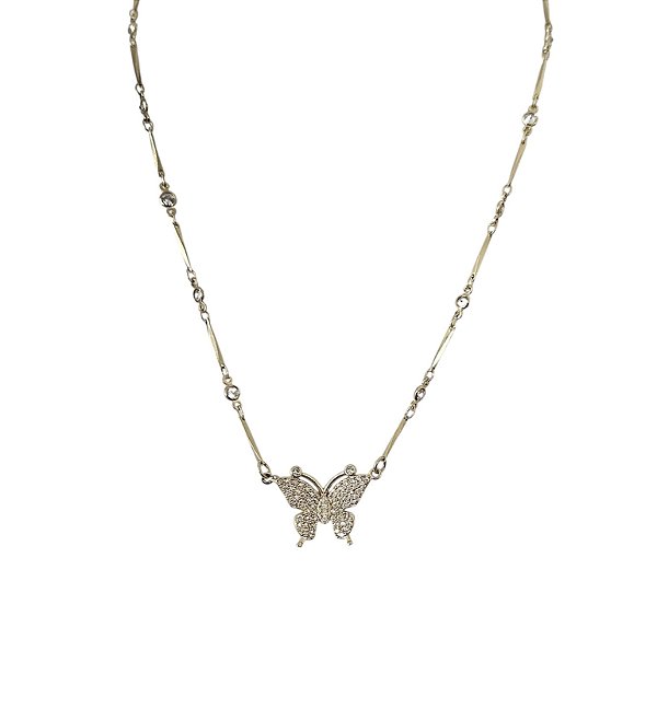 Colar Borboleta Cravejada