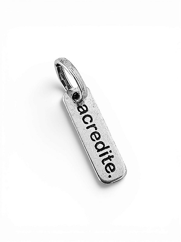 Pingente acredite. - Prata 925