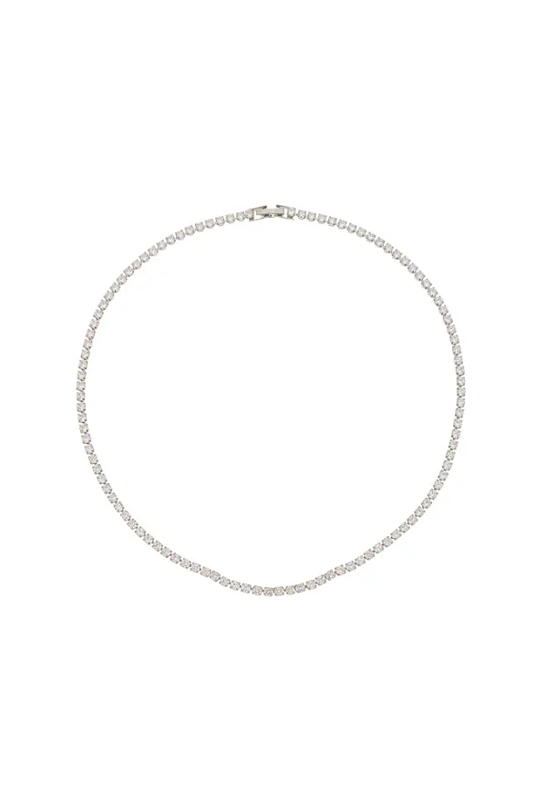 Colar Riviera Cristal Ródio Branco