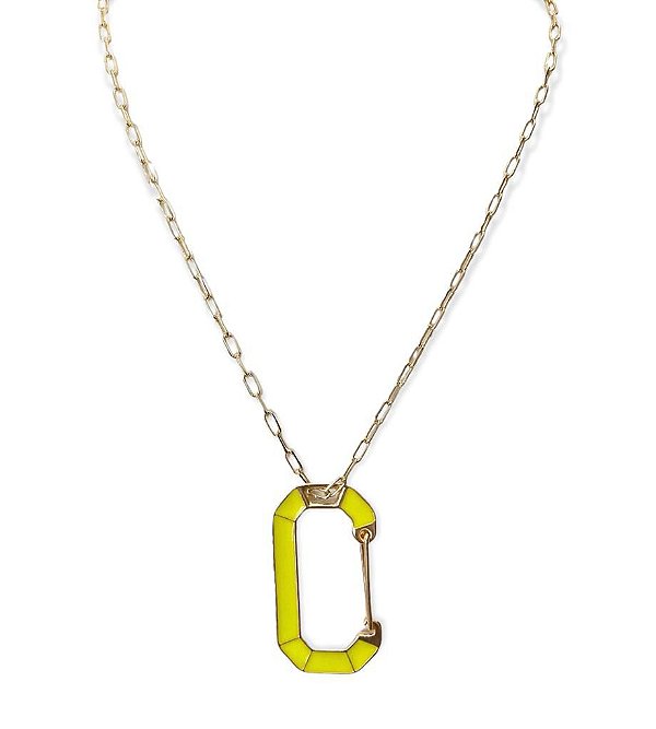 Colar c/ Pingente Mosquetão