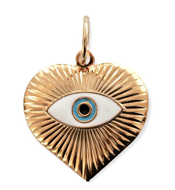 Pingente Coração Olho Grego