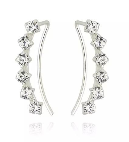 Brinco Ear Cuff Brilhante - Prata 925
