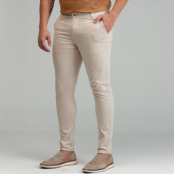 Calça de Sarja Areia