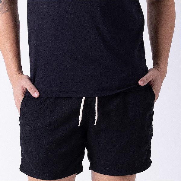 Shorts Linho Preta